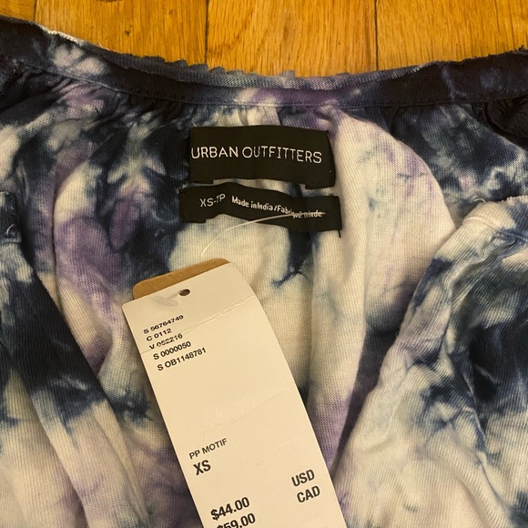 UO Tye Dye LS crop elastic top - Picture 2 of 4